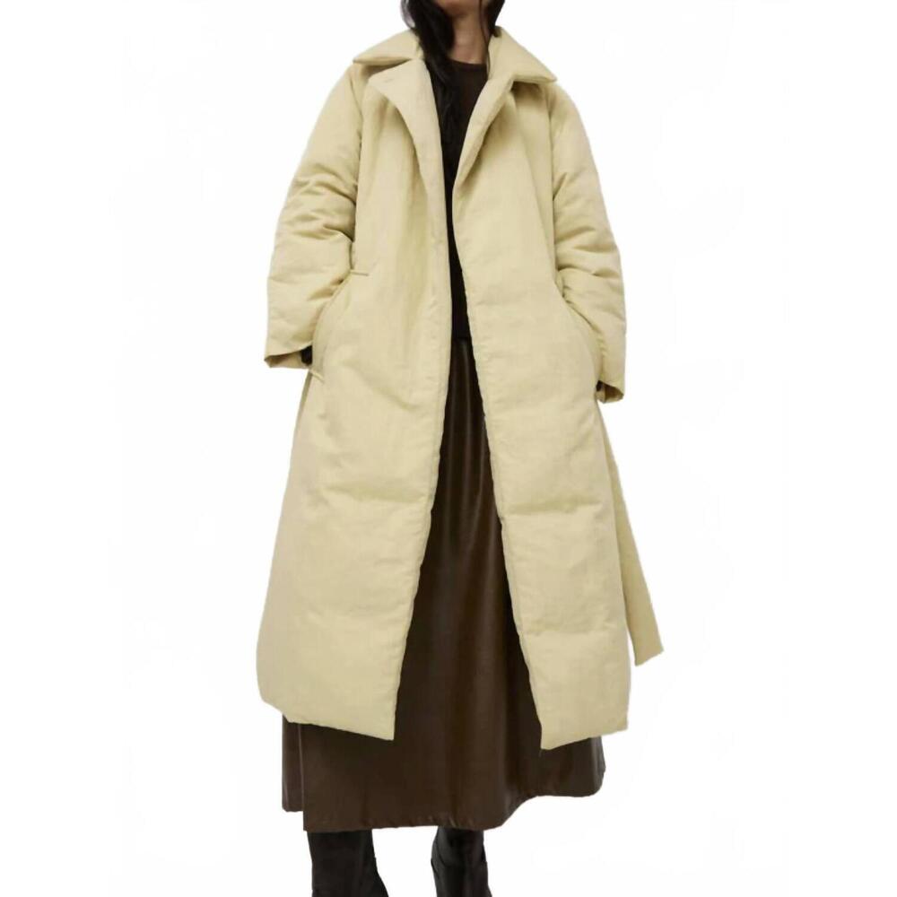 No. 6 Oversized Puffer Coat in Light Beige / Butter - NWT